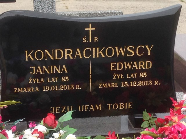 Edward Kondracikowski 1928 Białystok - Grobonet - Wyszukiwarka osób pochowanych