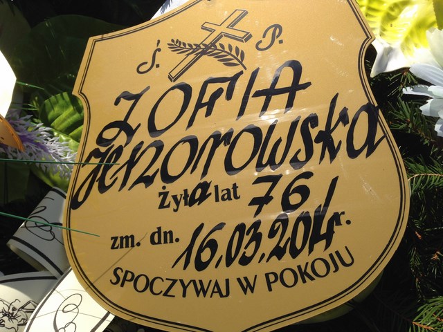 Zofia Jenorowska 1938 Białystok - Grobonet - Wyszukiwarka osób pochowanych