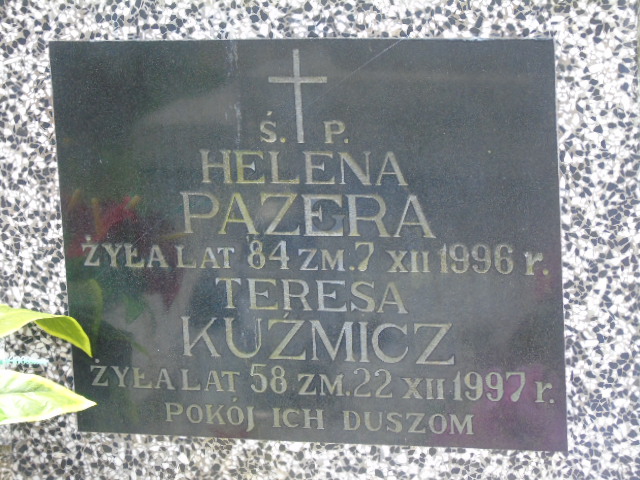 Helena Pazera 1912 Białystok - Grobonet - Wyszukiwarka osób pochowanych