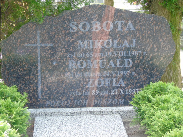 Romuald Sobota 1949 Białystok - Grobonet - Wyszukiwarka osób pochowanych