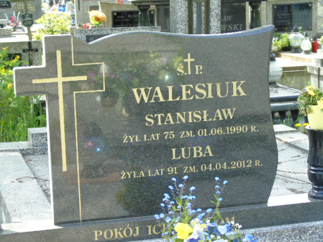 Luba Walesiuk 1921 Białystok - Grobonet - Wyszukiwarka osób pochowanych