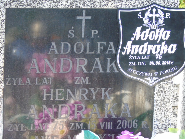Adolfa Andraka 1940 Białystok - Grobonet - Wyszukiwarka osób pochowanych