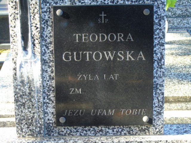 Teodora Gutowska 1932 Białystok - Grobonet - Wyszukiwarka osób pochowanych