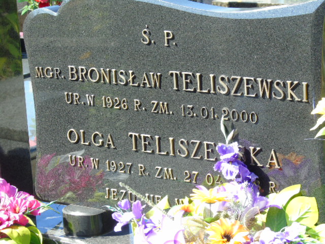 Olga Teliszewska 1927 Białystok - Grobonet - Wyszukiwarka osób pochowanych