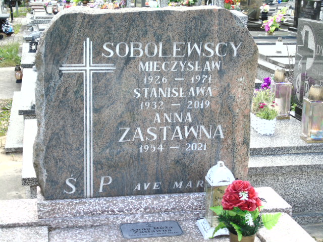 Anna Zastawna 1954 Białystok - Grobonet - Wyszukiwarka osób pochowanych