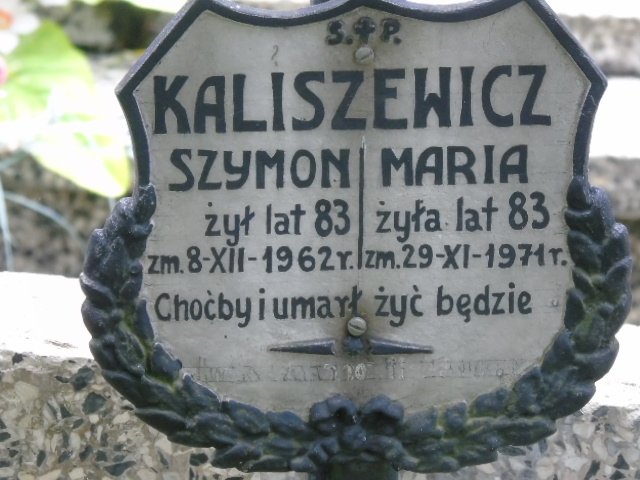 Szymon Kaliszewicz 1879 Białystok - Grobonet - Wyszukiwarka osób pochowanych