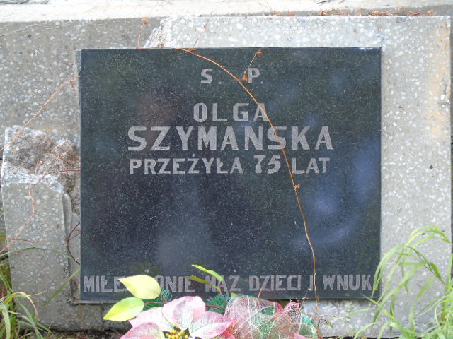 Olga Szymańska 1898 Białystok - Grobonet - Wyszukiwarka osób pochowanych