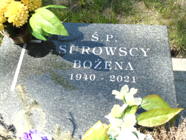 Bożena Surowska 1940 Białystok - Grobonet - Wyszukiwarka osób pochowanych