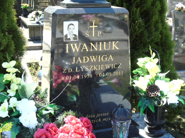 Jadwiga Iwaniuk 1958 Białystok - Grobonet - Wyszukiwarka osób pochowanych
